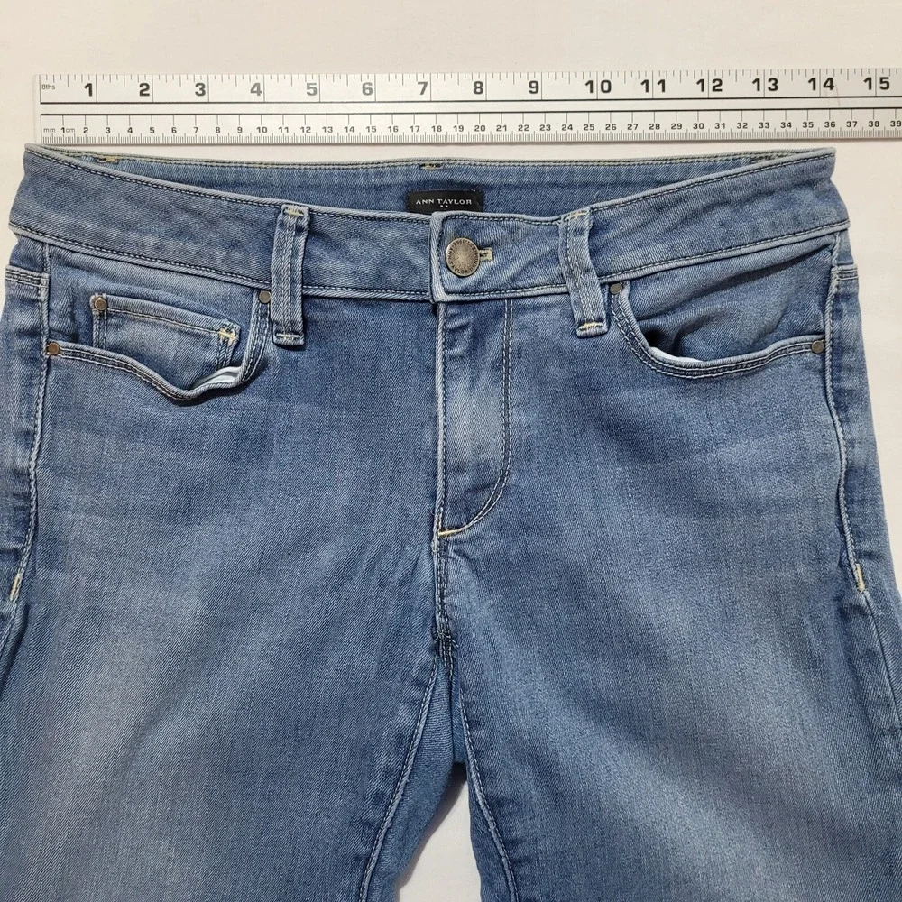 Ann Taylor Skinny Jeans Womens Size 2 Blue Denim Light Wash Skinny Ankles‎
